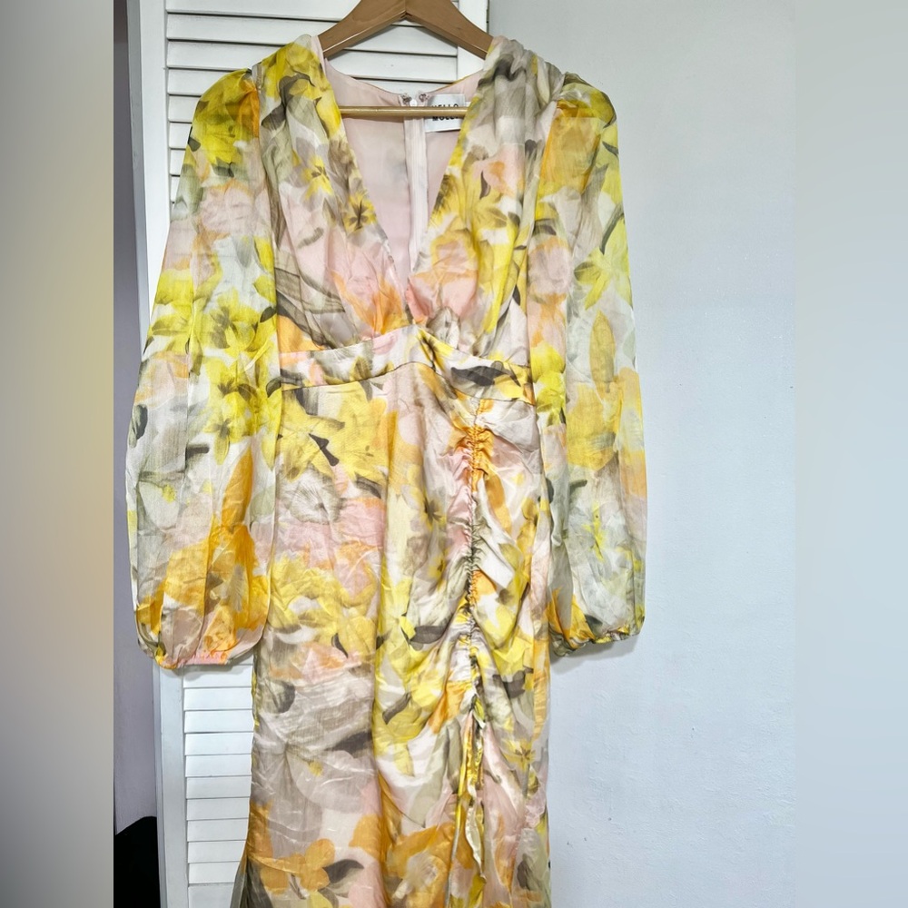 Painted Inspiration Maxi Dress Yellow- Hello Molly